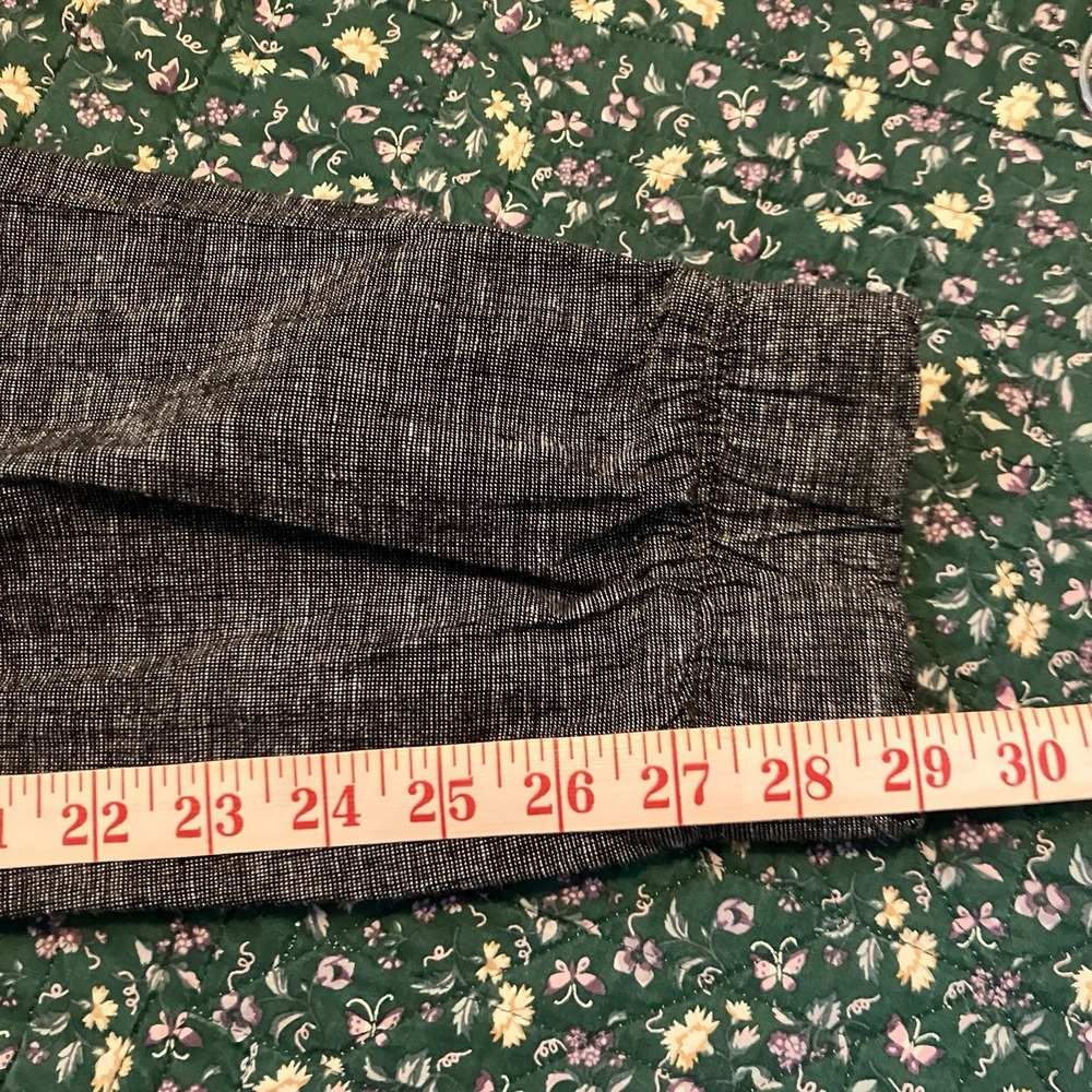 Silver Charlotte Joggers Womens S Heathered Black Gray Linen Blend Cargo Pull On - Picture 12 of 12